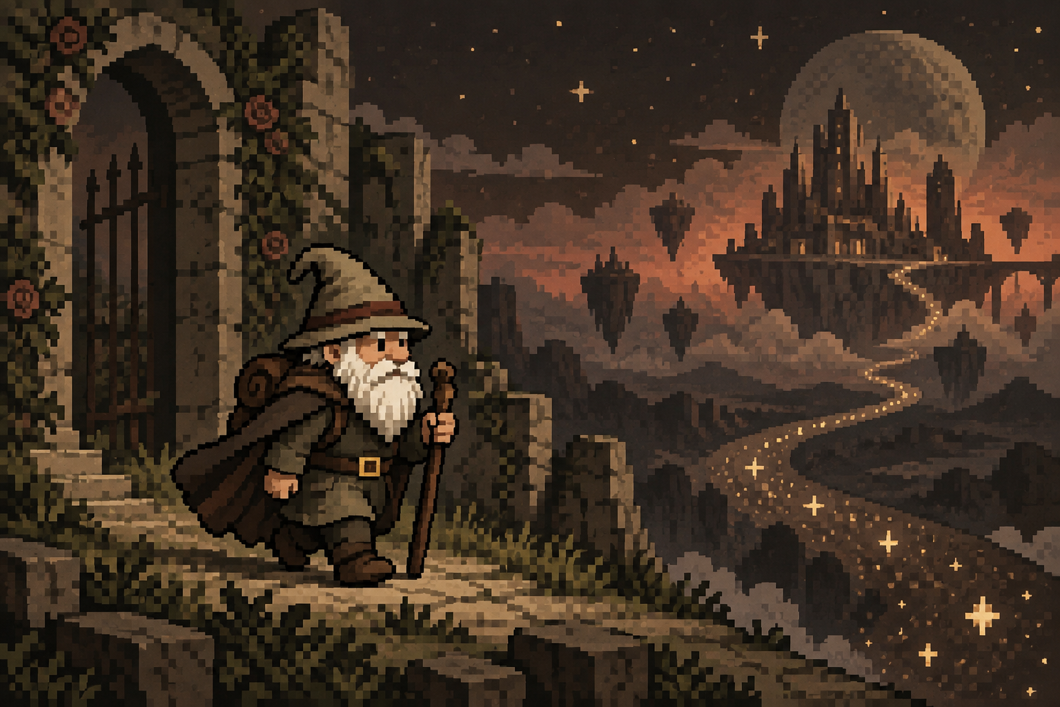 A Gnomad following a golden path toward a cosmic land