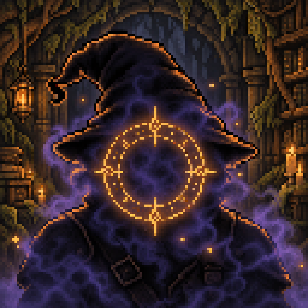Unrevealed Gnomad silhouette beneath a pointed hat